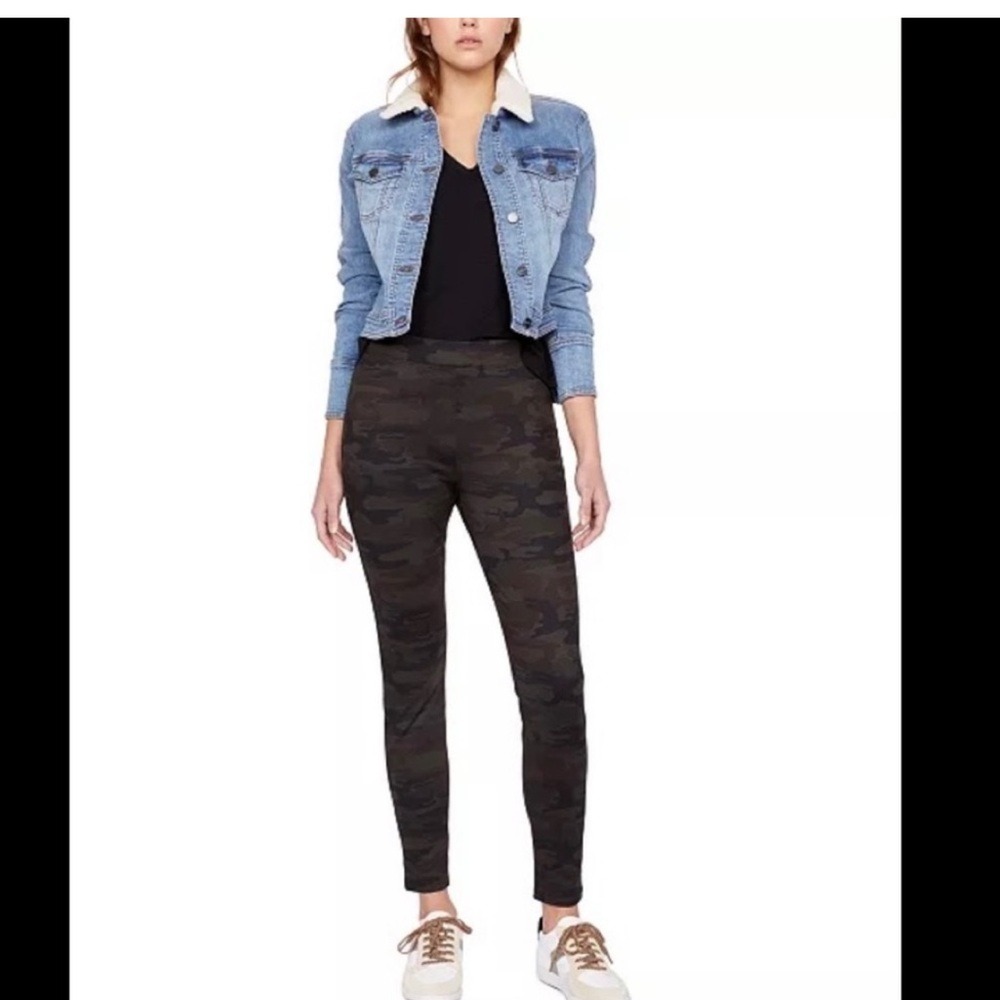 Sanctuary x Anthropologie Women Camouflage Skinny Jeans Leggings Green Black M